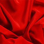 Tissu Couture Crêpe de Chine Rouge feu en Soie