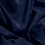 Navy Blue Silk Crêpe de Chine Apparel Fabric