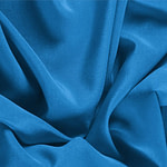 Portofino Blue Silk Crêpe de Chine Apparel Fabric