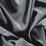 Anthracite Gray Silk Crêpe de Chine Apparel Fabric