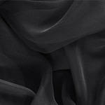 Tessuto Chiffon Nero di seta per abbigliamento