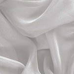 Dew Silver Silk Chiffon Apparel Fabric