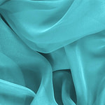 Wave Blue Silk Chiffon Apparel Fabric
