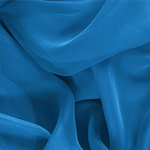 Portofino Blue Silk Chiffon Apparel Fabric
