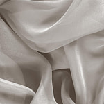Steel Silver Silk Chiffon Apparel Fabric