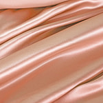 Peach pink silk crêpe back satin fabric | new tess
