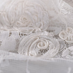 Ivory rebrodè lace with floral pattern | new tess bridal fabrics