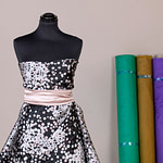 Polka dot jacquard fabric for dressmaking | new tess