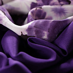 Tissus violets en crêpe de chine de pure soie