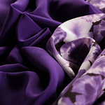Tissus violets en crêpe de chine de pure soie