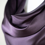 Purple silk crepe back satin fabric for dressmaking - new tess