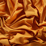 Ochre yellow radzemire fabric in pure silk | new tess