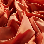 Apricot orange pure silk shantung satin fabric | new tess