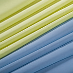 Lime green silk crepe de chine and light blue silk georgette | new tess