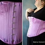 Silk duchesse satin corset made by Clockwork Faerie | new tess fabrics