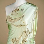 Floral silk jacquard fabric for evening gown | new tess