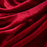 Velluto in seta e viscosa rosso scarlatto per abbigliamento