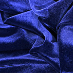 Blue Silk and Viscose Velvet Fabric for Dressmaking - new tess