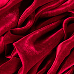 Velluto in seta e viscosa rosso scarlatto per abbigliamento