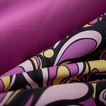 Optical fuchsia silk crepe de chine fabric | new tess