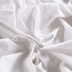 White taffeta fabric in pure silk for dressmaking