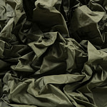 Olive green taffeta fabric in pure silk | new tess