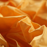Arancio yellow taffeta fabric in pure silk | new tess