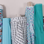 Turquoise and light blue fabrics for apparel and fashion | new tess