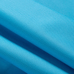 Turquoise blue stretch cotton piqué fabric | new tess