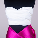 White silk chiffon fabric for dressmaking and couture | new tess