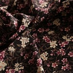 Black Silk Crêpe de Chine fabric for dressmaking