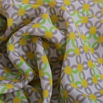 Silk crepe de chine geometric fabric