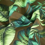 Tissu Crêpe de Chine Vert en Soie pour vêtements