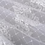 White tulle with degraded embroidery | new tess bridal fabrics