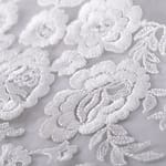 Stunning white embroidered tulle | new tess bridal fabrics