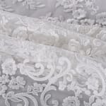 Stunning white embroidered tulle | new tess bridal fabrics