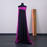 Black silk georgette and purple silk satin | new tess