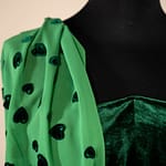 Tessuto Verde in Poliestere, Viscosa per abbigliamento