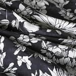 Black, White Viscose fabric for dressmaking