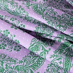 Green, Purple Cotton fabric for dressmaking