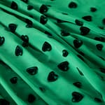 Tissu Vert en Polyester, Viscose pour vêtements