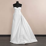 Tessuto mikado bianco di pura seta per abito da sposa | new tess