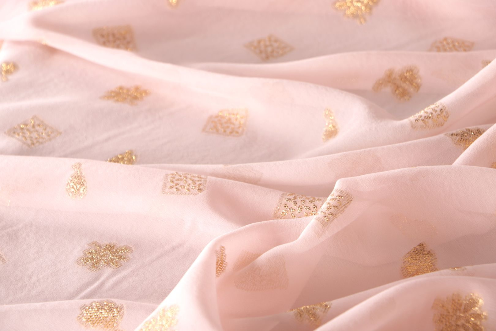 Tissu Couture Rose en Polyester, Soie UN001068