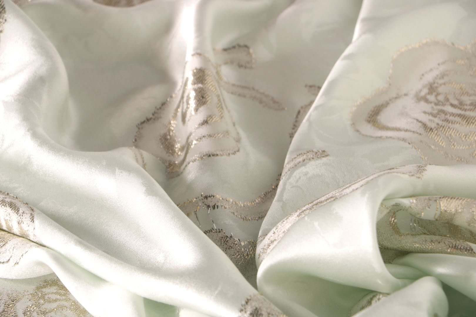 Tissu Couture Vert en Polyester, Soie UN001070