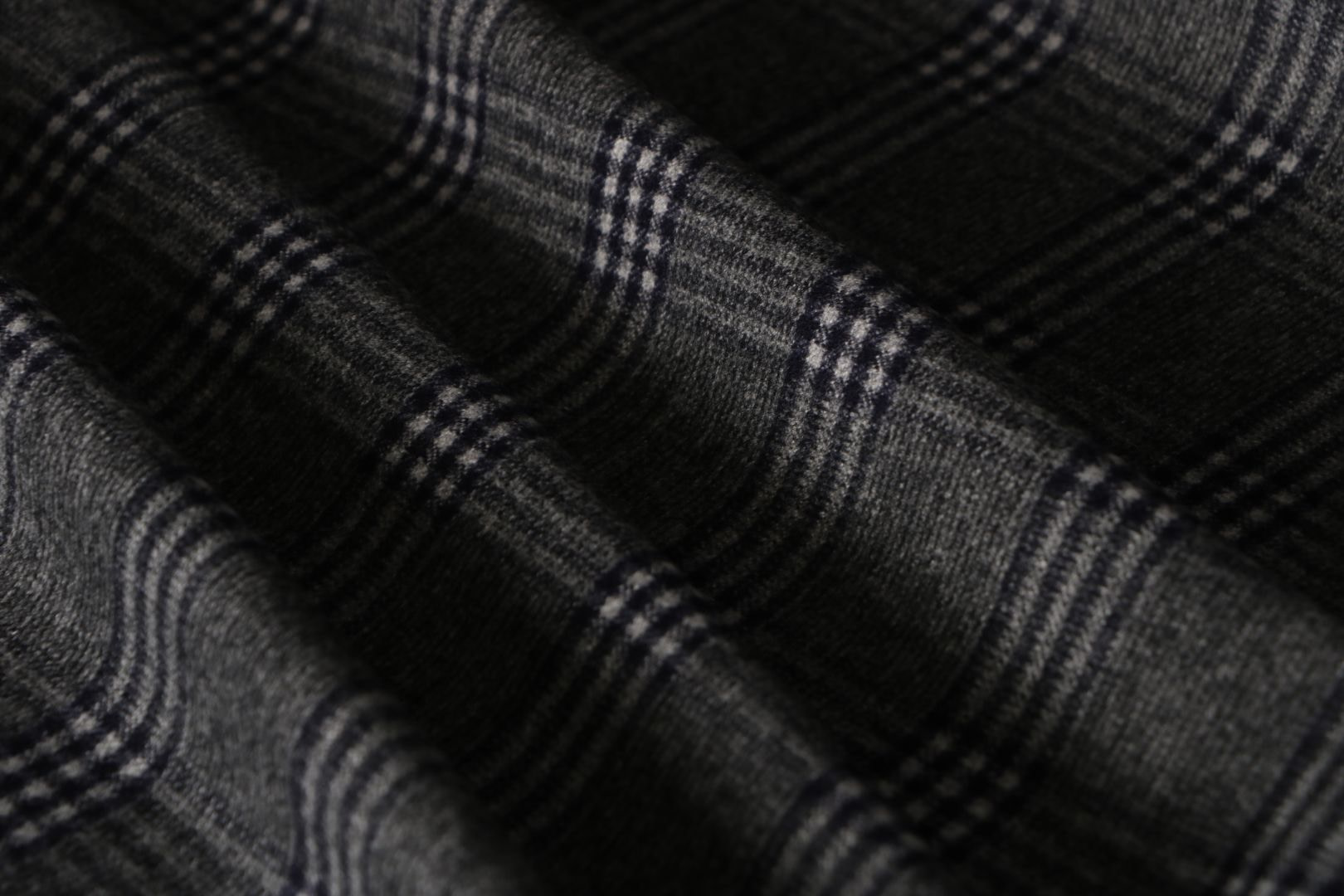 Gray Wool Flannel Apparel Fabric TC000706