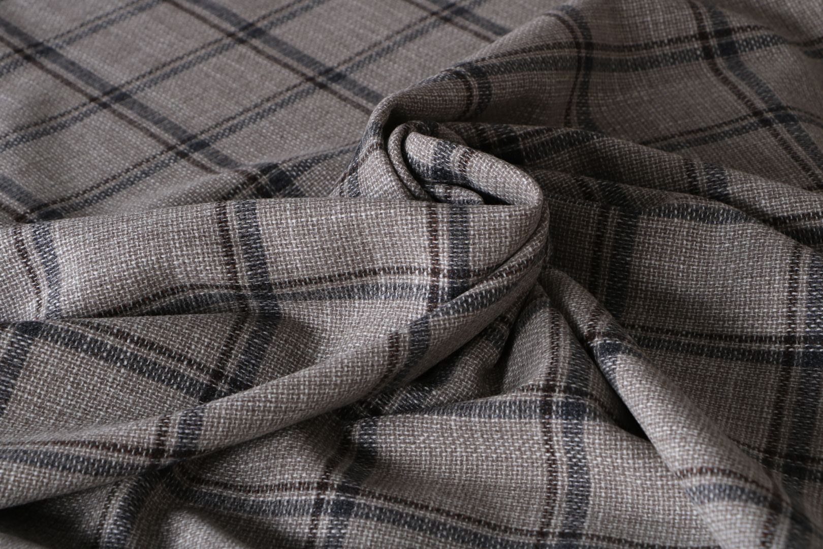Beige Silk, Wool Hopsack Apparel Fabric TC000694