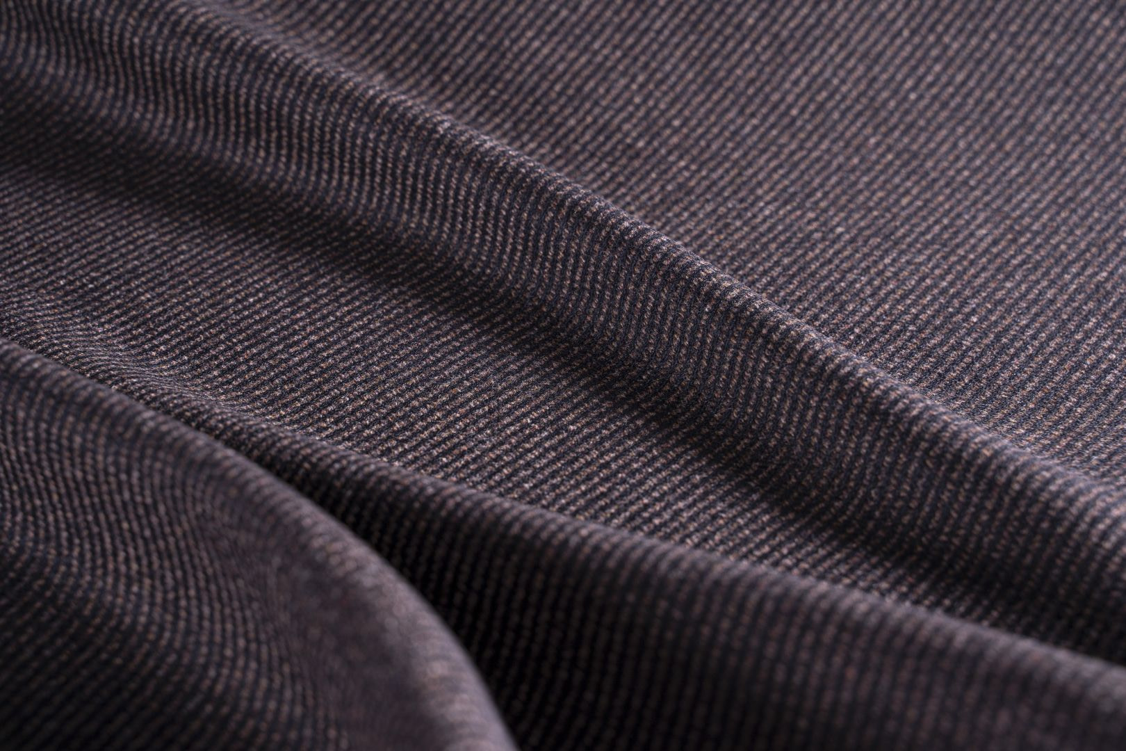 Black, Brown Wool Apparel Fabric TC000649