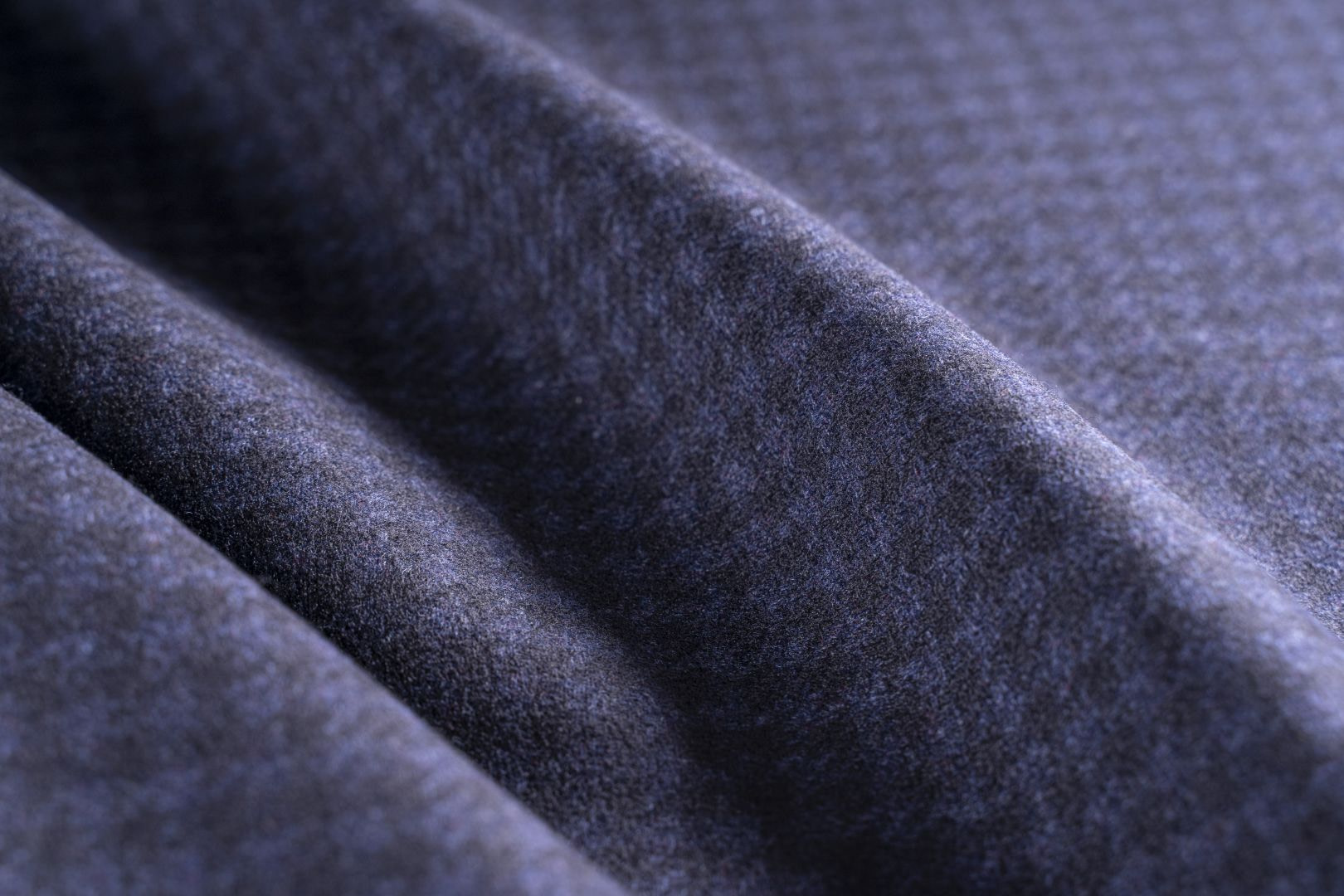 Black, Blue Wool Apparel Fabric TC000654