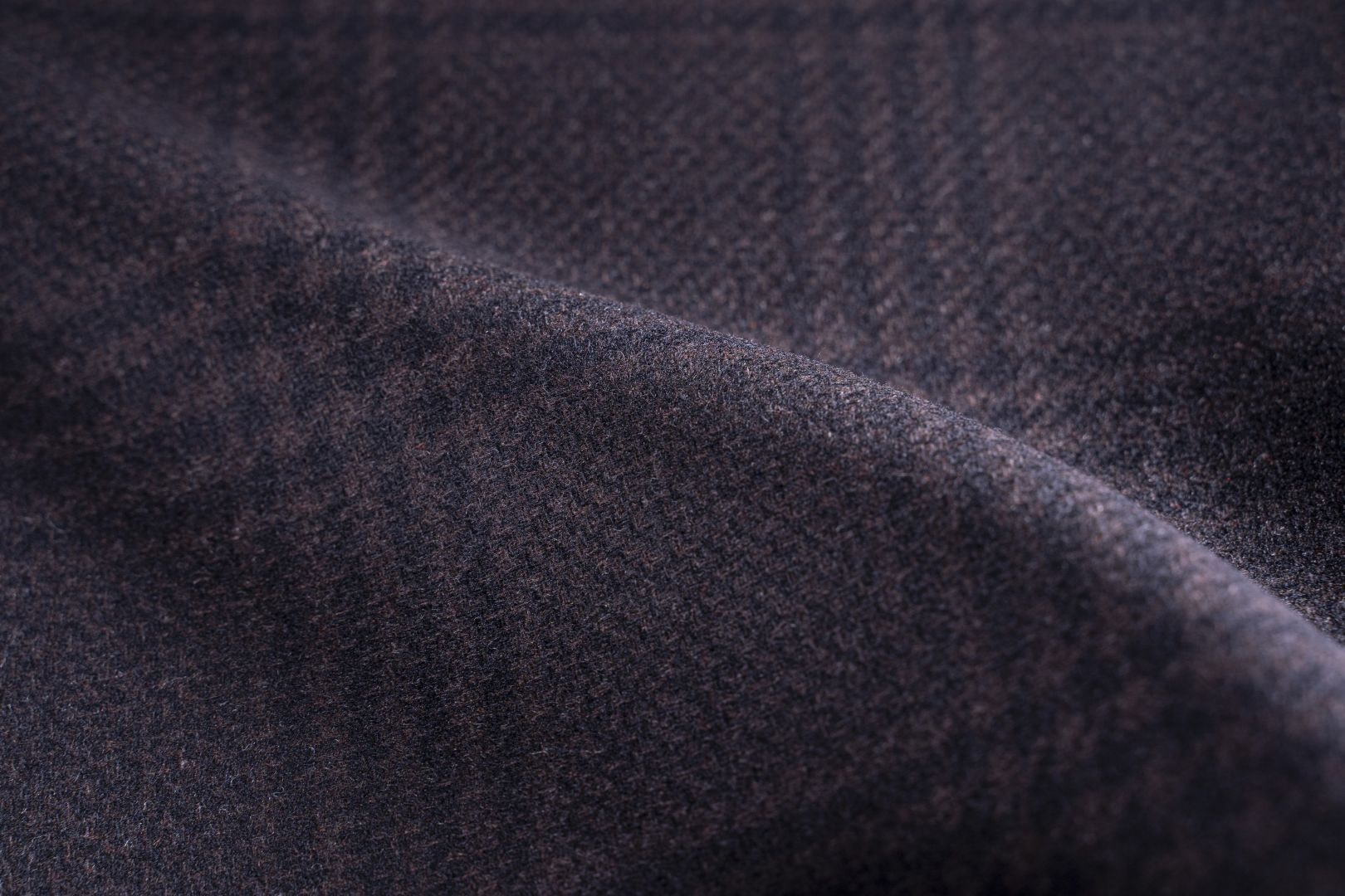 Brown, Gray Wool Apparel Fabric TC000655