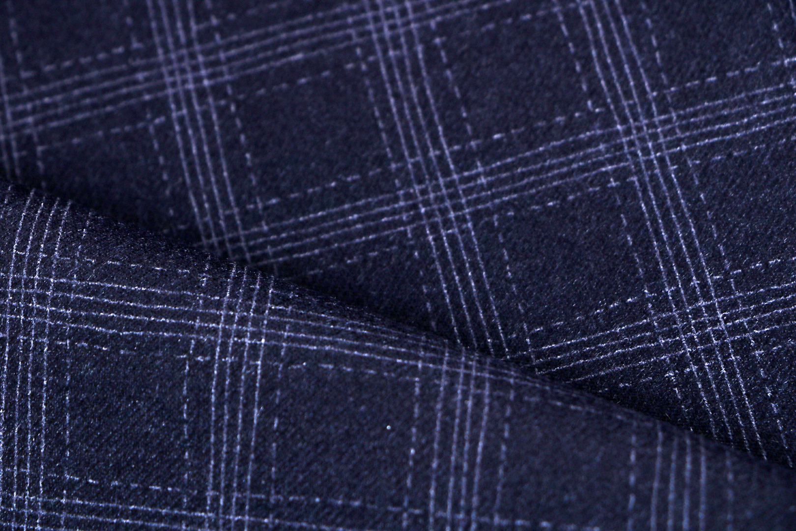 Tissu Couture Bleu en Laine, Polyester, Stretch TC000755